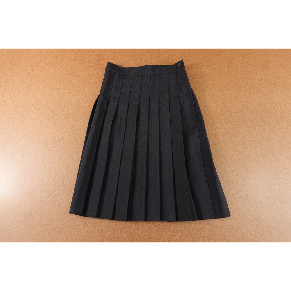 Shelli Girls Size 6X Navy Blue Knee Length Pleated Skirt NWT